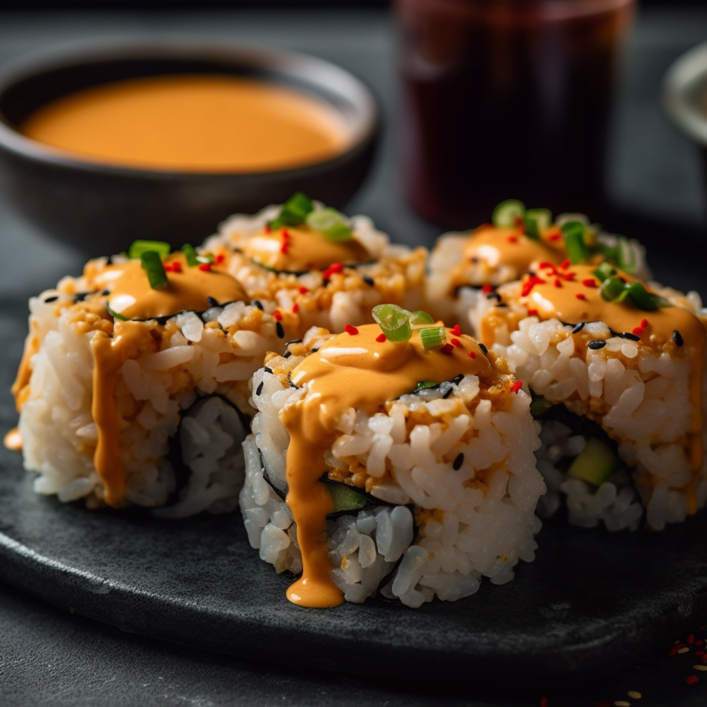chili mayo på sushi